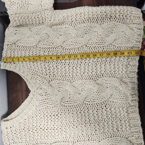 Hoity Toity Boutique Cream Chunky Knit Oversized Sweater - Picture 8 of 10